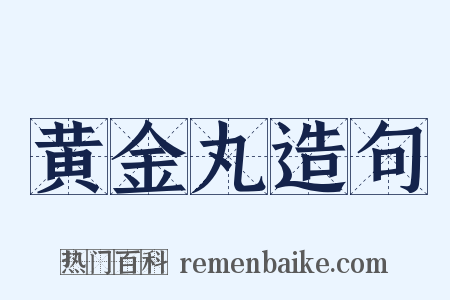 黄金丸造句是什么意思的图片